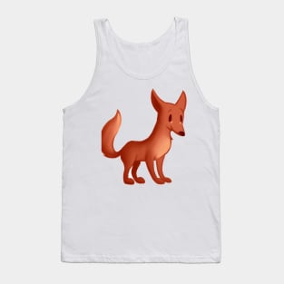 Cute Red Wolf Drawing Tank Top